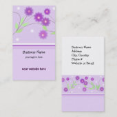 Paarse Floral Visitekaartje (Voorkant / Achterkant)