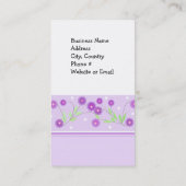 Paarse Floral Visitekaartje (Achterkant)