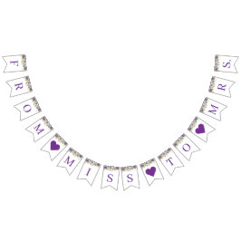 Paarse Floral Vrijgezellenfeest Banner