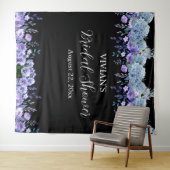 Paarse Floral Vrijgezellenfeest Foto Booth Backdro Wandkleed (In Situ (horizontaal))