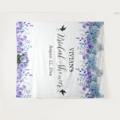 Paarse Floral Vrijgezellenfeest Foto Booth Backdro Wandkleed (Voorkant (horizontaal))