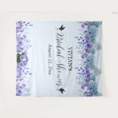 Paarse Floral Vrijgezellenfeest Foto Booth Backdro Wandkleed (Voorkant (horizontaal))