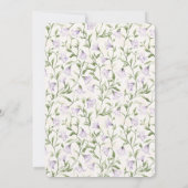  Paarse Floral Vrijgezellenfeest Kaart (Achterkant)