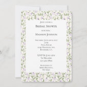  Paarse Floral Vrijgezellenfeest Kaart (Voorkant)