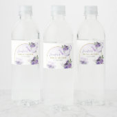 Paarse Floral Vrijgezellenfeest Thee Waterfles Eti Etiket (Flessen)