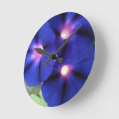 Paarse Floral Wall klok (Hoek)