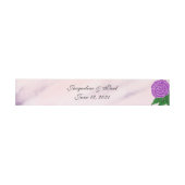 Paarse Floral Waterverf Band Uitnodigingen Wikkel (Vlak)