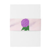 Paarse Floral Waterverf Band Uitnodigingen Wikkel (Achterkant Voorbeeld)