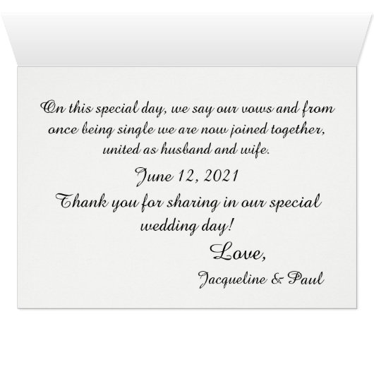 Paarse Floral Waterverf Bindtafel Tent Kaarten (Binnen Horizontaal (Onder))