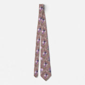 Paarse Floral Waterverf Lavender Flowers Neck Ti Stropdas (Achterkant)