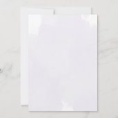 Paarse Floral Waterverf Weddenschap Kaart (Achterkant)