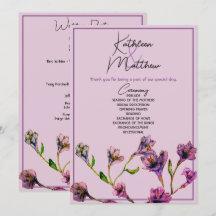  Paarse Floral Waterverf Wedding