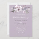 Paarse Floral Waterverf Wedding Rehearsal Dinner Kaart<br><div class="desc">Paarse Floral Waterverf Wedding Rehearsal Dinner nodigt het Matching collectie in Niche en Nest store uit. Ontwerp met dank aan: https://www.etsy.com/shop/SmallHouseBigPony</div>