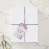Paarse Floral Weddenschap Hartelijk dank Cadeaulabel (Met Touw)
