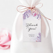 Paarse Floral Weddenschap Hartelijk dank Cadeaulabel