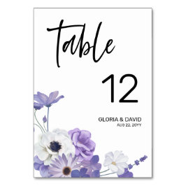 Paarse Floral Weddenschappen Kaart