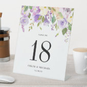 Paarse Floral Weddenschappen Reclamebord Met Voetstuk (Insitu)