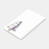 Paarse Floral Wedding Cake Vrijgezellenfeest Favor Post-it® Notes (Schuin)