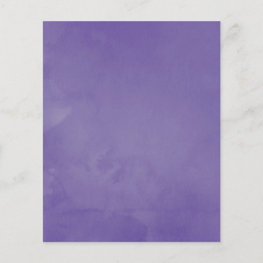 Paarse Floral Wedding Flyer (Achterkant)