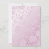 Paarse Floral Wedding Invitations Kaart (Achterkant)