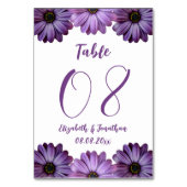 Paarse Floral Wedding Kaart (Voorkant)