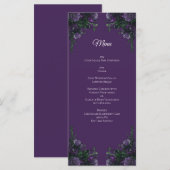 Paarse Floral Wedding Menu (Voorkant / Achterkant)