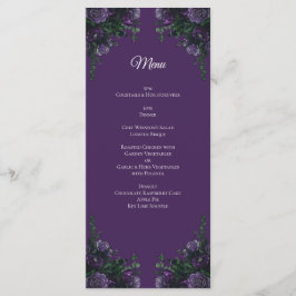 Paarse Floral Wedding Menu