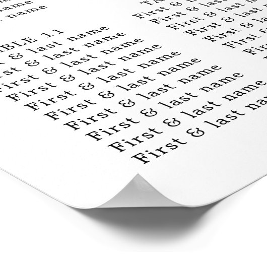 Paarse Floral Wedding Seating Chart Poster (Hoek)