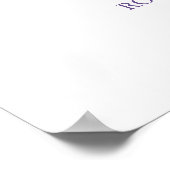 Paarse Floral Weduwschap Welkomstteken Poster (Hoek)