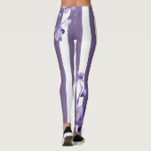 Paarse Floral White Leggings (Achterkant)
