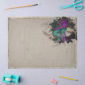 Paarse Floral White Rabbit Alice in Wonderland Tissuepapier (Craft)