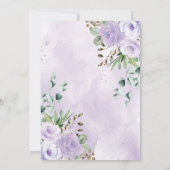 Paarse Floral Wild Eén Oerwoud Safari Birthday Gir Kaart (Achterkant)