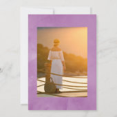 Paarse Floral Wine met de titel 'Celebration of Li Kaart (Achterkant)