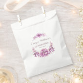 Paarse Floral Wreath Quinceanera Favor Bags Bedankzakje (Geknipt)