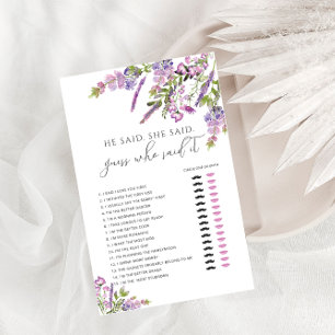 Paarse Floral zei dat ze zei dat Vrijgezellenfeest