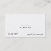 Paarse Floral zwemt in zilver Visitekaartje (Achterkant)