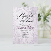 Paarse florale achtergronduitnodiging kaart (Staand voorkant)