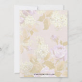 paarse florale Bridal Tea Party nodigt uit Kaart (Achterkant)