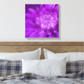 Paarse florale chrysanthemum canvaskunst canvas afdruk (Insitu (Slaapkamer))
