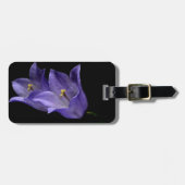 Paarse florale kunst bagagelabel (Voorkant horizontaal)