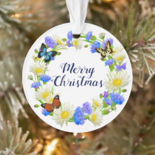 paarse florale mond met vlinder ornament