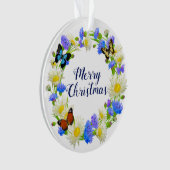 paarse florale mond met vlinder ornament (voorkant)