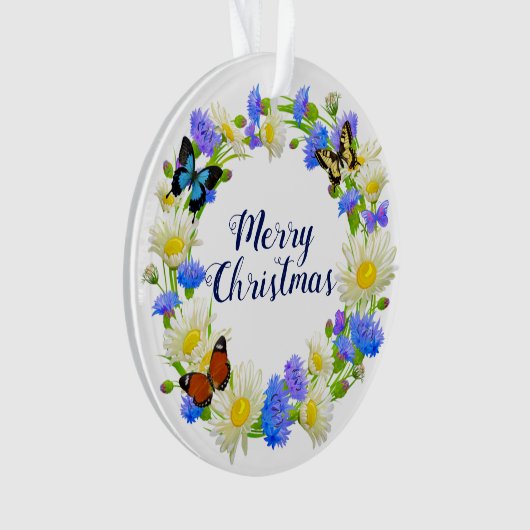 paarse florale mond met vlinder ornament (voorkant)