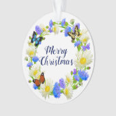 paarse florale mond met vlinder ornament (voorkant)