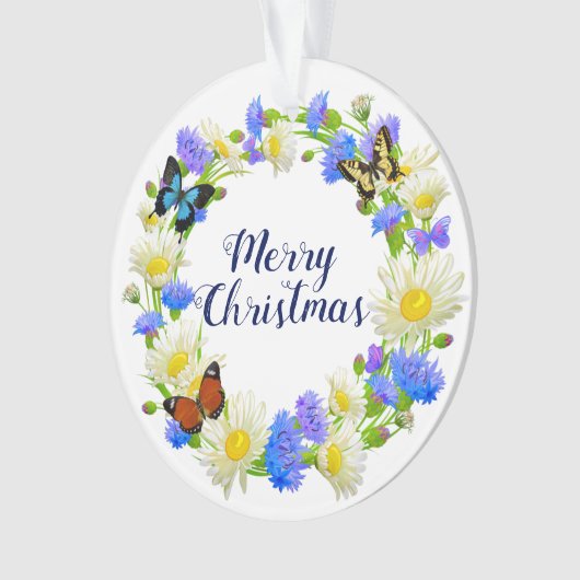 paarse florale mond met vlinder ornament (voorkant)