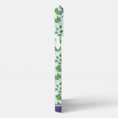 Paarse florale naadloze patroon, gepersonaliseerde iPhone hoesje (Rechterkant)