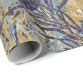 paarse florale vintage cadeaupapier (Rol Hoek)