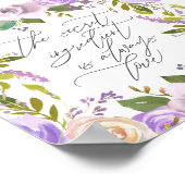Paarse Florals Calligrafiet Geheime Ingrediënt Cit Poster (Hoek)
