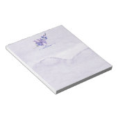Paarse Florence Waterverf Monogram Stationery Notitieblok (Schuin)