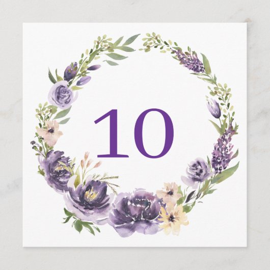 Paarse Florentietabel Programmakaart (Voorkant)